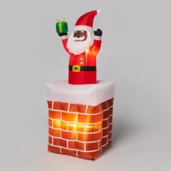 6' LED Animated Santa In Chimney Christmas Inflatable Decoration Red - Wondershop™: Festive Outdoor Display With Lights -Wondershop Sales GUEST 794e75df 2e46 42e1 acf0 80e232431922
