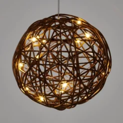 Battery Operated Brown Faux Rattan Sphere Fairy String Lights Warm White With Brown Wire - Wondershop™ -Wondershop Sales GUEST 79ca5b75 49eb 4877 b7d8 3a37a139bbf8