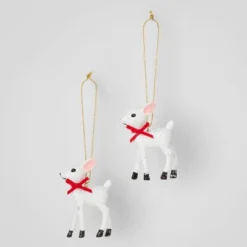 2ct Retro Small Deer Christmas Tree Ornament Set - Wondershop™ -Wondershop Sales GUEST 7c0f36db 45f8 4ef9 97b1 4b6255db4cfb