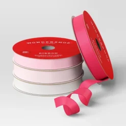 4 Pk Christmas Satin Ribbon Gift Packaging Accessories Pink/White - Wondershop™ 5 4 Pk Christmas Satin Ribbon Gift Packaging Accessories Pink/White - Wondershop™ -Wondershop Sales GUEST 7cda40c7 6161 4d4d b993 a8bbb8ff6f37