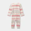 Baby "Let It Snow" Fair Isle Cozy Knit Holiday Matching Family Pajama Union Suit - Wondershop™ Cream -Wondershop Sales GUEST 7df3bc35 268d 47eb 9cf4 717fccbb4010