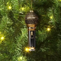 Christmas Glass Microphone Ornament - Wondershop™