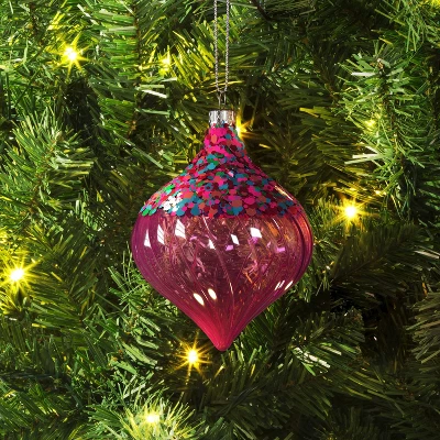 Christmas Swirl Onion Hot Pink Ornament - Wondershop™ 3 Christmas Swirl Onion Hot Pink Ornament - Wondershop™