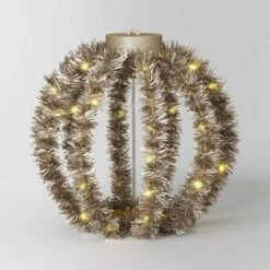 LED Christmas Hanging Tinsel Sphere With Warm White Lights - Wondershop™ -Wondershop Sales GUEST 80b2ef60 c5c1 414c a362 5113b4295e17