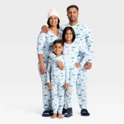 Kids' "Tis The Ski-son!" Cozy Knit Long Sleeve Shirt And Pants Holiday Matching Family Pajama Set - Wondershop™ Blue -Wondershop Sales GUEST 81cb6130 f4a9 4dd0 9129 16cb409de5bc 1