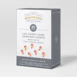 20ct LED Battery Operated Christmas Candy Cane Dew Drop Lights Warm White With Silver Wire - Wondershop™ -Wondershop Sales GUEST 8552eb97 42a8 4ad0 838d 5b404b5f8c6d