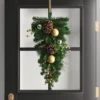 28" Decorated Pine Hanging Christmas Artificial Swag Green/Champagne Gold - Wondershop™ -Wondershop Sales GUEST 88f57eb6 c0d1 4c8b 977b 6a9f93128099