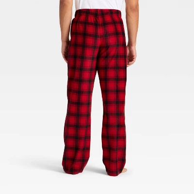 Men's Plaid Microfleece Holiday Matching Family Pajama Pants - Wondershop™ Red/Black 3 Men's Plaid Microfleece Holiday Matching Family Pajama Pants - Wondershop™ Red/Black