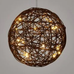 Battery Operated Brown Faux Rattan Sphere Fairy String Lights Warm White With Brown Wire - Wondershop™ -Wondershop Sales GUEST 8cbe3eab 45a5 453d 8bb4 2d3f7d4496a8