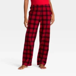 Women's Plaid Microfleece Holiday Matching Family Pajama Pants - Wondershop™ Red/Black -Wondershop Sales GUEST 90f52f6b ef2f 4660 937f 5e5ba3679766