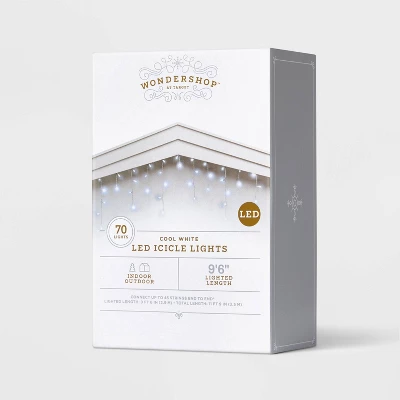 70ct LED Christmas Icicle Lights With White Wire - Wondershop™ 5 70ct LED Christmas Icicle Lights With White Wire - Wondershop™ - Image 3