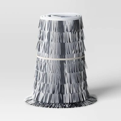 Christmas Mirrored Metallic Fringe Fabric Tree Collar Silver - Wondershop™ 4 Christmas Mirrored Metallic Fringe Fabric Tree Collar Silver - Wondershop™ - Image 2