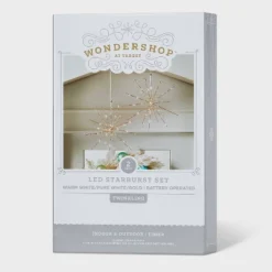 2pc 12" LED Twinkling Starburst Christmas Novelty Sculpture Light White With Gold Wire - Wondershop™ 7 2pc 12" LED Twinkling Starburst Christmas Novelty Sculpture Light White With Gold Wire - Wondershop™ -Wondershop Sales GUEST 9e355372 5f86 4827 a9eb 2b78d2e58bd6
