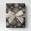 30” 25 Sq Ft Christmas Roll Wrap Gold/White Snowflakes On Black - Wondershop™ -Wondershop Sales GUEST a7239f90 d4d4 427a b69b 1e119e40647c