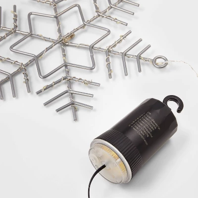 3pk Battery Operated LED Hanging Metal Snowflake Christmas Lights - Wondershop™: Indoor/Outdoor Use With Timer 4 3pk Battery Operated LED Hanging Metal Snowflake Christmas Lights - Wondershop™: Indoor/Outdoor Use With Timer - Image 2