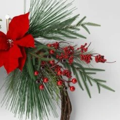 22" Christmas Unlit Asymmetrical Red Poinsettia Wreath - Wondershop™ 7 22" Christmas Unlit Asymmetrical Red Poinsettia Wreath - Wondershop™ -Wondershop Sales GUEST a9446493 6884 4d05 a331 bb104997dbd8