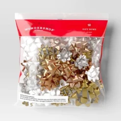 40ct Christmas Bow Bag Gold/White/Silver - Wondershop™ -Wondershop Sales GUEST a97e04b0 bc2b 4d00 883e 57a24fcf86e6