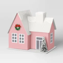 12pc Battery Operated Glittered Paper Christmas Village Set With Bottle Brush Trees And Snowmen - Wondershop™ White/Pink/Blue -Wondershop Sales GUEST ab1a6865 f950 4ac9 b569 4de0e88b434e