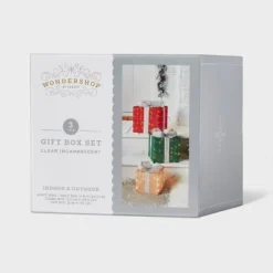 3pc Incandescent Tinsel Gift Box Christmas Novelty Sculpture Light Clear - Wondershop™ -Wondershop Sales GUEST abbfd9ee 9dbe 46ba b9fb 23a7ed5cab5a