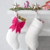 21" White Stocking With 3D Bow Decor - Wondershop™ -Wondershop Sales GUEST b2a73b80 6ce7 42ac 96ad fc504fdbfc20