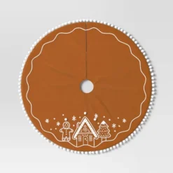 48" Christmas Gingerbread Scene Tree Skirt Brown - Wondershop™ -Wondershop Sales GUEST b56f708a 8c71 4052 94ab 36a281960a56