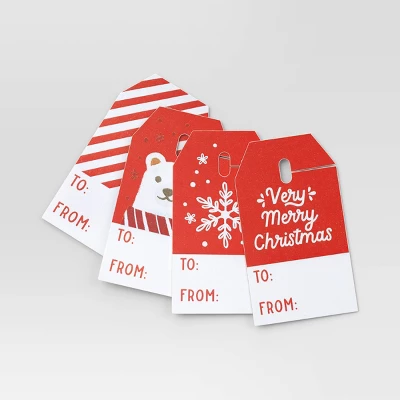 12ct Christmas Gift Tags Red/White - Wondershop™ 4 12ct Christmas Gift Tags Red/White - Wondershop™ - Image 2