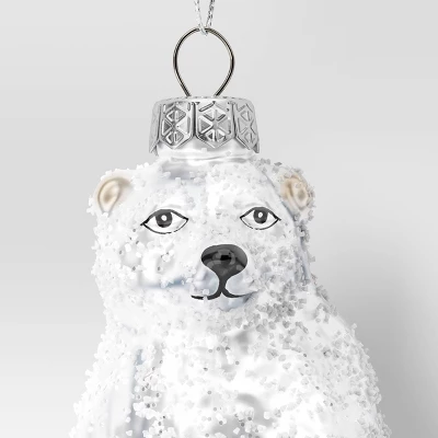 Christmas Glass Polar Bear Ornament - Wondershop™ 4 Christmas Glass Polar Bear Ornament - Wondershop™ - Image 2