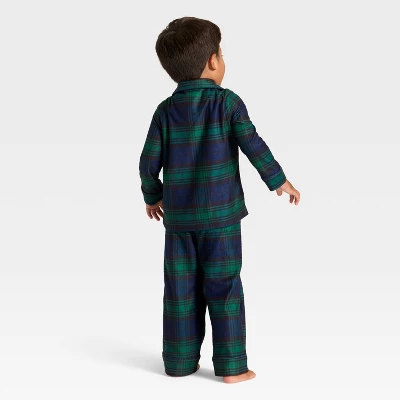 Toddler Plaid Long Sleeve Shirt And Pants Holiday Matching Family Pajama Set - Wondershop™ 3 Toddler Plaid Long Sleeve Shirt And Pants Holiday Matching Family Pajama Set - Wondershop™