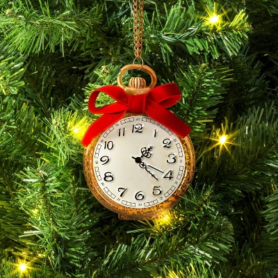 Christmas Glass Pocket Watch Ornament - Wondershop™ 3 Christmas Glass Pocket Watch Ornament - Wondershop™
