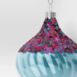 Christmas Swirl Onion Blue Ornament - Wondershop™ -Wondershop Sales GUEST bdbb245e 1b97 41b8 ac0b 906152a3ae41