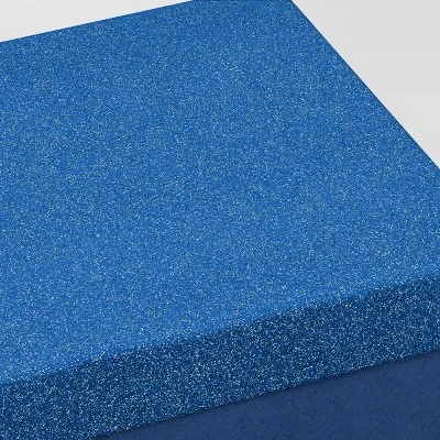 Christmas Wrap Essentials Medium Square Box Blue Glitter - Wondershop™ 4 Christmas Wrap Essentials Medium Square Box Blue Glitter - Wondershop™ - Image 2