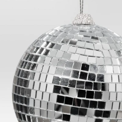 4" Christmas Disco Ball Ornament Silver - Wondershop™ 4 4" Christmas Disco Ball Ornament Silver - Wondershop™ - Image 2