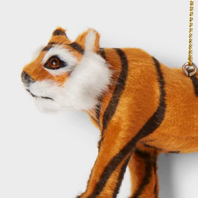 Faux Fur Tiger Christmas Tree Ornament - Wondershop™ 4 Faux Fur Tiger Christmas Tree Ornament - Wondershop™ - Image 2