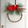 22" Christmas Unlit Asymmetrical Red Poinsettia Wreath - Wondershop™ -Wondershop Sales GUEST c4e1caef 1450 494a 87c0 4d805703b1f9