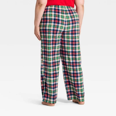 Women's Plaid Microfleece Holiday Matching Family Pajama Pants - Wondershop™ Cream 3 Women's Plaid Microfleece Holiday Matching Family Pajama Pants - Wondershop™ Cream