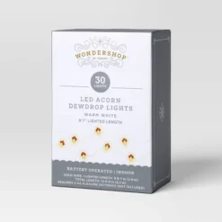 30ct LED Battery Operated Christmas Acorn Dew Drop Lights Warm White With Gold Wire - Wondershop™ -Wondershop Sales GUEST c552f2b6 7c0e 4ffe ac65 562ee8e95b8a