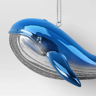 Christmas Blue Whale Ornament - Wondershop™ 4 Christmas Blue Whale Ornament - Wondershop™ - Image 2