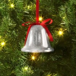 Christmas Metal Bell Ornament Silver - Wondershop™