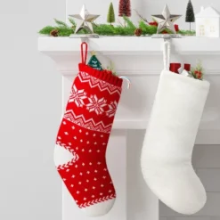 21" Christmas Red Fair Isle Stocking - Wondershop™