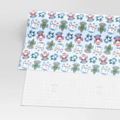 30" 50 Sq Ft Christmas Roll Wrap Character Snow Angels On Blue - Wondershop™ -Wondershop Sales GUEST cc8d187d 3104 41b6 bd57 43322efad261