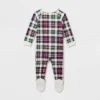 Baby Plaid Ribbed Holiday Matching Family Footed Pajamas - Wondershop™ Cream -Wondershop Sales GUEST cd4afea1 e096 4b99 8cbf a6a40b7f05cf