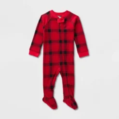 Baby Plaid Ribbed Holiday Matching Family Footed Pajama - Wondershop™ Red/Black -Wondershop Sales GUEST cded7c59 dec4 47ac ba7f b1674c4bdf76