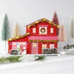 Christmas Glitter House Red - Wondershop™