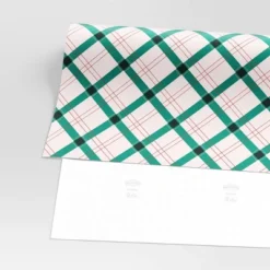 30” 25 Sq Ft Christmas Roll Wrap Green/White/Red Plaid - Wondershop™ -Wondershop Sales GUEST d0cf7088 5c20 47bf 8c4f 1a5d897201c9