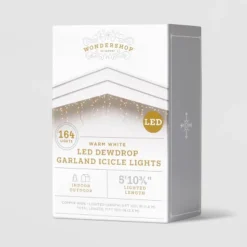 164ct LED High Density Dewdrop Garland Christmas Icicle Lights Warm White With Copper Wire - Wondershop™ -Wondershop Sales GUEST d12ae083 e551 4559 bb3c 9ad1bbd1df04