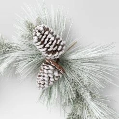 22" Pre-lit Flocked Mixed Pine With Glittered Pinecones Gold Hoop Artificial Christmas Wreath Warm White Lights - Wondershop™ -Wondershop Sales GUEST d2ab4a66 3b21 4b72 ba4a 71ca4d6df79b