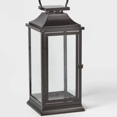 17" Decorative Metal Christmas Lantern Black - Wondershop™ 4 17" Decorative Metal Christmas Lantern Black - Wondershop™ - Image 2