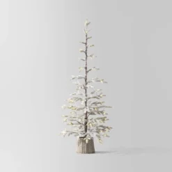 Pre-lit Flocked Balsam Fir Artificial Christmas Tree With Basket Base Warm White LED Lights - Wondershop™ -Wondershop Sales GUEST d4219e56 fff0 41b0 819c 2e1b4e0aa10b
