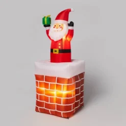 6' LED Animated Santa In Chimney Christmas Inflatable Decoration Red - Wondershop™: Festive Yard Display, Easy Setup -Wondershop Sales GUEST d5aa3b18 e02e 4f0d 8570 5352cc6a2166