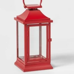 12" Decorative Metal Christmas Lantern Red - Wondershop™ -Wondershop Sales GUEST d8eb7dc5 60f7 4008 986d 59fb19984be2